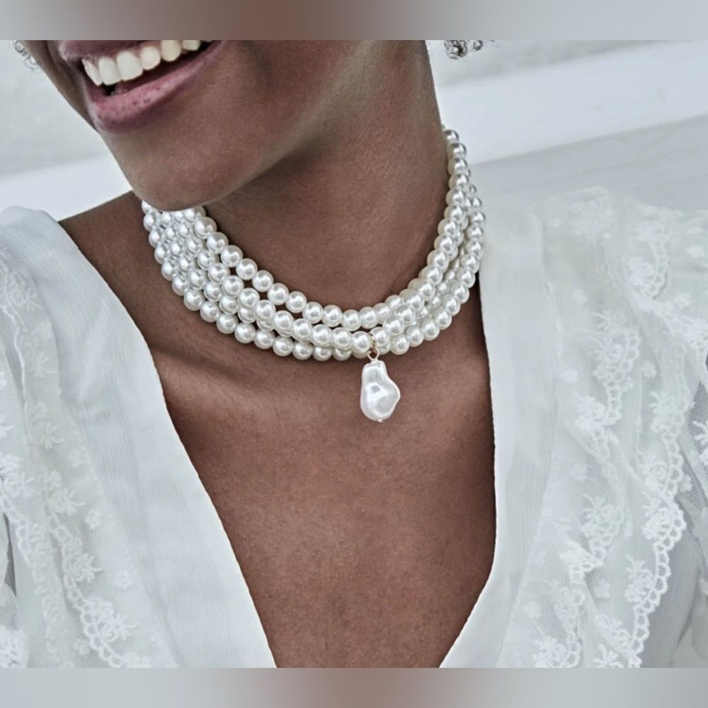 Pearl statement necklace S980